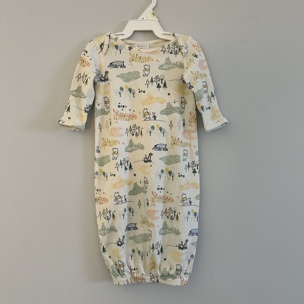 Hanna Andersson Winnie the Pooh Sleeper Gown - Size 0-3M